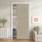 Jilron Türvorhang, 100% Verdunkelungsstoff, Akkordeon-Stil, Magnetverschluss, Beige, B 42 x L 78, 1 Paneel