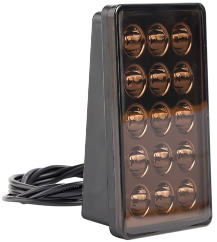 AUTOXBERT F1- Emulation LED-Bremslicht, Universelle Hintere Dritte Bremsleuchte, 15 LED-Kit, Bremsrücklicht für Auto SUV Motorrad (Schwarze Linse)