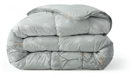 Zelesta Royalbed Bettdecke 4 Jahreszeiten - Bettwäsche winterdecke und Sommer-Bettdecke warm Duvet - Waschbare bettdecke ohne Bezug - Anti-Allergene Steppdecke (Aqua Forest, 240x200cm (XL))
