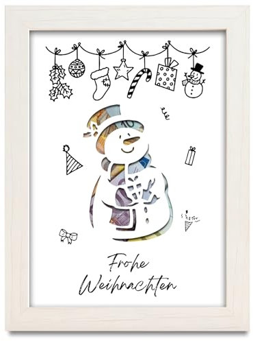 Geldgeschenk Weihnachten, Geldgeschenke Verpackung Weihnachten Schneemann, Weihnachtliche Geldgeschenke, Weihnachtsgeld Verpackung, Weihnachten Geschenke für Frauen, Männer, Kinder, Freunde, Familie