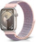 Bcuckood Correa deportiva de nailon compatible con Apple Watch 49 mm 46 mm 45 mm 44 mm 42 mm para mujer y hombre, pulsera deportiva Solo Loop para iWatch Serie 10 9 8 7 6 5 4 3 2 1 Ultra SE, rosa