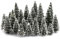 Evemodel Modèle Piste Sapins à Neige Sapins Arbres enneigés pour Villages d'hiver Paysage pour la décoration de Noël domestique (40 pièces de hauteurs différentes)
