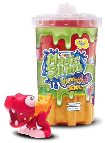 CRAZE Magic Slime - Yummies XL Pizzino | Slime Infantil en Colores neón con Diferentes Personajes para chupar - Juego de Slime en Lata de 600 ml, Colorido Slime Infantil sin residuos