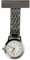 OMCGG Nurses Fob Watch, Alloy Quartz Movement Doctor Pocket Watches Easy Read Lapel Pin Watch Glow in The Dark Clip-on Hanging Pendant Brooch for Nurse Doctor (Grey)