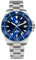 San Martin 39 mm Taucher GMT Uhr Emaille Zifferblatt NH34 Edelstahl Luxus Herrenuhr Automatik Mechanisch Saphir Leuchtend SN0136-G, emailliert blau, Militär