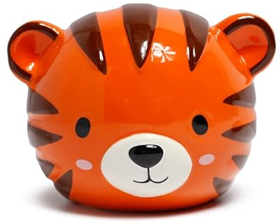 Puckator Spardose für Kinder aus Keramik – Alfie, der Tiger, süße Tiere, aufklappbar