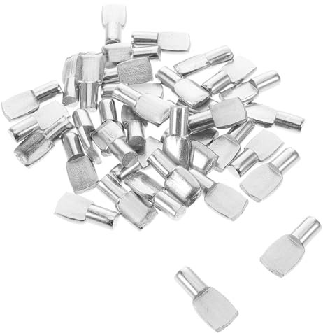 HOUDERCO Regallaschen Für Verstellbare Regale 100 Stück Regalklammern Aus Metall Dübel Für Regale Regalklammern Aus Metall Für Schränke Bücherregalstifte Selbstschneidende Schrauben