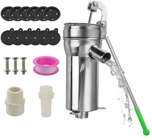 Nevalerra - Pompa manuale, pompa manuale per fontane, fontana da cortile. La nostra pompa manuale per fontana è composta da alta qualità. Pompa manuale per fontana profonda per acqua di pozzo, pompa