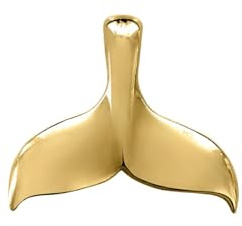 Damen & Mädchen Walflosse Anhänger Kettenanhänger Gold 333 Gelbgold (8 Karat) Orca Wal Flosse 13mm x 14mm Whale A-06231-G301