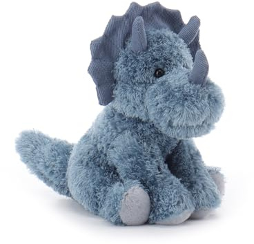 Apricot Lamb Dunkelblau Triceratops Dinosaurier Plüschtiere für Kinder, weiche niedliche Kuscheltier für Baby Mädchen und Jungen, Flauschige Triceratops Blau 23cm