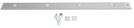 Pilipane Motion Sensor LED Strip Light Rechargeable Ultra Thin Self Adhesive Motion Activated Bed Light Strip USB Powered for Under Bed Stairway Cabinet ABS Material 700mAh Battery Included
