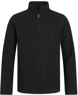 Weird Fish Newport 1/4 Zip Ribbed Fleece Black Size L. (Jumper/Sweater/Fleece)