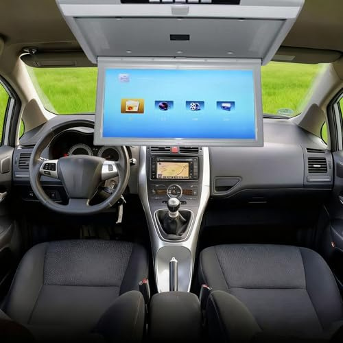 17,3 Pulgadas Monitor Techo Coche Fhd 1080p,Reproductor Techo Coche Con Wifi Bluetooth,Pantalla Sin Instalación Compleja,HDMI/USB/Sd/Fm/Ir – Pantalla Ips ángulo De Visión Completo 15.6in-Grey