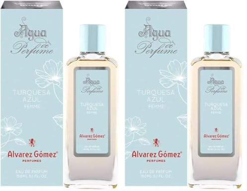 Agua de perfume Turquesa Azul, frasco 150 ml agua de perfume libre (Paquete de 2)
