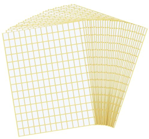 TIESOME Etiquetas autoadhesivas, 5880 unidades, 13 x 9 mm, dirección | Etiquetas adhesivas universales pequeñas en blanco, para el hogar, para el precio, congelado, oficina, cocina