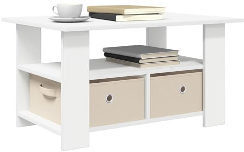 vidaXL Couchtisch Weiß 77 x 55 x 42 cm Holzwerkstoff