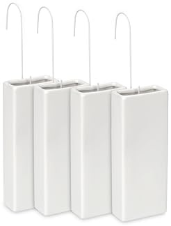 NK Umidificatore per Radiatore Ceramica Bianco - Set 4 Dolomite Gancio | Evaporazione naturale senza elettricita ne rumore. Umidita per camera, soggiorno o ufficio. Facile da riempire e pulire.