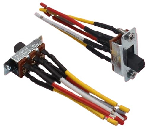 2Pcs Ceiling Fan Switch 6A 125V, 3A 250V 6 Pin Mount Directional Toggle Fan Switch Metal Reverse Rotation for Ceiling Slide for Household Appliances, FA