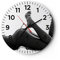 Modern Wanduhr Frau Akt Pose 40x40cm Rund Groß Wand Uhr Glas Analog Zimmeruhren Küche Büro Wohnzimmer Glasuhr Wall Clock Dekoration Design Wanddekoration Küchenuhr C4AR40x40-0105