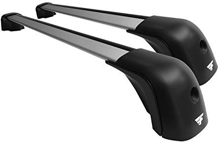 Farad Compact Grau Dachträger aus Aluminium aerodynamische und super leise für Toyota Avensis 2003-2008 mit hoher Dachreling