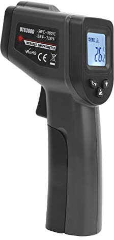 Température d'instrument industriel Eujgoov, -50 ℃ -380 ℃ Thermomètre Thermodétecteur infrarouge numérique sans pour l'industrie