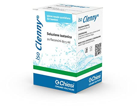 Clenny, Iso Clenny con Soluzione Isotonica 0,9% per la Detersione e l’Igiene del Naso - Per Bambini - Confezione con 20 flaconcini da 5ml