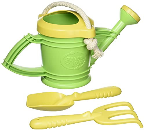 Green Toys Gießkanne, Grün 4C – Pretend Play, Motorik, Kinder-Outdoor-Rollenspiel-Spielzeug. Kein BPA, Phthalate, PVC. Spülmaschinenfest, recycelter Kunststoff, Gelb