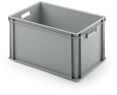 aidB Eurobehälter - Einzel - grau (600 x 400 x 320 mm, Offene Griffe)