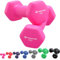 TOSANEO 2er Set Hanteln Neopren Kurzhanteln Gewichte für Gymnastik Aerobic Fitness Hantelset 2X 1,0kg bis 5,0kg Hantel 2X 1,0kg pink