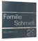 Graviers Design Hausnummer aus V2A Edelstahl 380x380mm - Anthrazit RAL 7016 - Rostfrei UV-beständig Individuell anpassbar Straße Nummer Familie Name - Made in Germany
