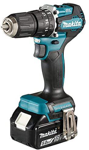 Makita DHP487RTJ 18V Li-ion LXT Brushless Combi Drill Complete with 2 x 5.0 Ah Batteries and Charger Supplied in a Makpac Case