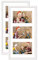 ATOBART 19x38 cm Mehrfach Bilderrahmen,Bildergalerie Collage Galerie Urkunde Dokumente, Fotogalerie mit Passepartout und 3 Foto-Ausschnitten für Fotos 3-10 x 15 cm,weiß 2er Set