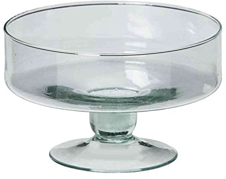 innaGLAS INNA-Glas Coupe en Verre Corie sur Pied, Transparent, 12 cm, Ø 19 cm - Coupe décorative