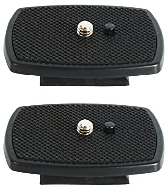 FEICHAO 2 Pack Quick Release Plate Camera Tripod Adapter Compatible with Amazon Basics 60 Tripod, Weifeng, Yunteng VCT668 ST666 690 (1.38 * 1.38Inch/35 * 35mm)