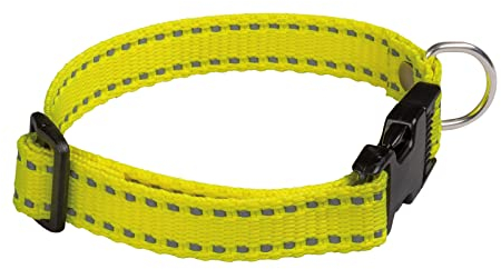 AKAH Hundehalsband verstellbar orange/Neongelb - Halsband Jagdhund klein - Halsung Hund (Neongelb)