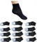 Infinity - 12 Paia Calzini Uomo Corti Sneakers in Cotone Estivi, Filo Di Scozia Elasticizzato, Calze Uomo Corte alla Caviglia Uomo Donna, Traspiranti e Antisudore, Made in Italy (Nero, 43-46)