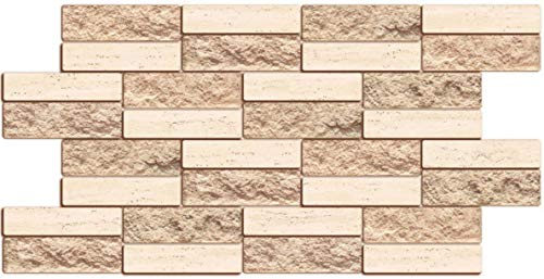 Grace LTD Lot de 10 panneaux muraux 3D en PVC (20, Beige)