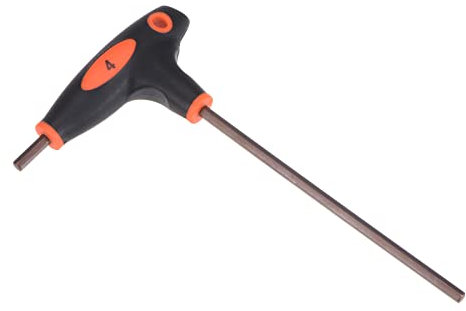 sourcing map 4mm Hex Key T-Handle Dual End Wrench Spanner, Metric S2 Steel