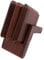 Tiardey Lot de 6 sous-Verres carrés en Bois Massif avec Support d'isolation en hêtre,Rectangle,9cm pour Boissons,café,Tasse à thé - Noyer Noir