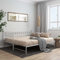 Festnight Ausziehbett 90x200 Tagesbett Ausziehbar Metallbett Schlafsofa Sofabett Bettsofa Weiß Funktionsbett Ausziehsofa Gästebett Jugendbett Bett Metall Bettgestell Schlafcouch