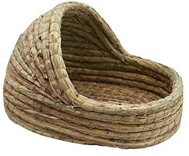 MagiDeal Lapin Herbe Maison Lit Respirant À Mâcher Jouet Paille Hamster Nid pour Rats Accessoires, 35cmx23cm