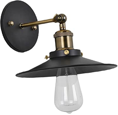 OSALADI Wandleuchte Alte Wandlampe Schmiedeeiserne Flurlampe Kreative Wandlampe Drinnen Kleiner Schwarzer Regenschirm