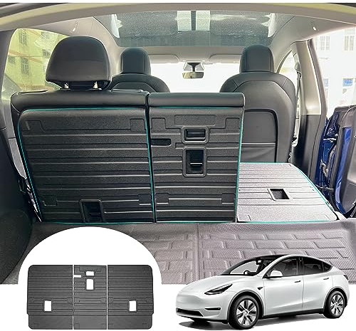 [3 Stück] GAFAT Tesla Model Y 2021-2023 2024 Kofferraummatte, Model Y 2024 Kofferraumwanne Rücksitze Schutzpolster Matten TPE Original 3D Scanner, Tesla Model Y 2023 Zubehör