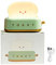 DAWRIS Toast Nachtlicht Kinder, Kawaii LED Nachtlicht mit Timer, Babyzimmer LED Nachttischlampe USB Wiederaufladbar Baby Nachtleuchte Stilllicht, Lächeln Brot Toast Nachtlampe für Teen Girl Boy