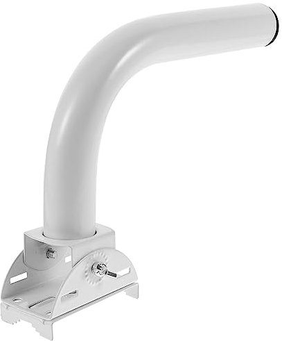 UKCOCO White Stand Wireless Bridge Weather Station Mounting Pole Adjustable Stand Wireless Antenna Mast Antenna Attic Mounting Pole Elevation Angle Outdoor Stainless Steel