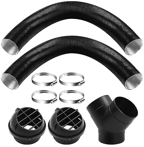 Accesorios para calefacción de estacionamiento diésel, 75 mm, juego de tubos T/Y, conexión de salida de aire de estacionamiento de 2 kW, tubo de calefacción de coche, salida de aire caliente, tubo de