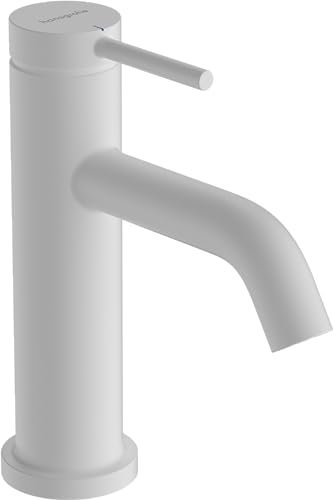 hansgrohe Tecturis S - Waschtischarmatur für Kaltwasser, Wasserhahn Bad mit Auslauf Höhe 80mm, Mischbatterie Waschbecken wassersparend (EcoSmart+), Mattweiß