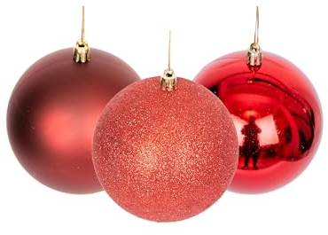 60mm/6Pcs Christmas Baubles Shatterproof Dark Red, Christmas Tree Decorations Ball Ornaments Balls Xmas Hanging Decorations Holiday Decor - Shiny,Matte,Glitter