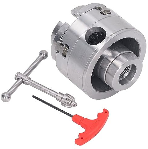 Portabrocas De Torno De 4 Mordazas, Portabrocas De Torno De Madera Con Rosca De 2,75 Pulgadas 1INx8TPI, Portabrocas Pequeño De Acero De Aleación Para Fresadora De Torneado De Madera