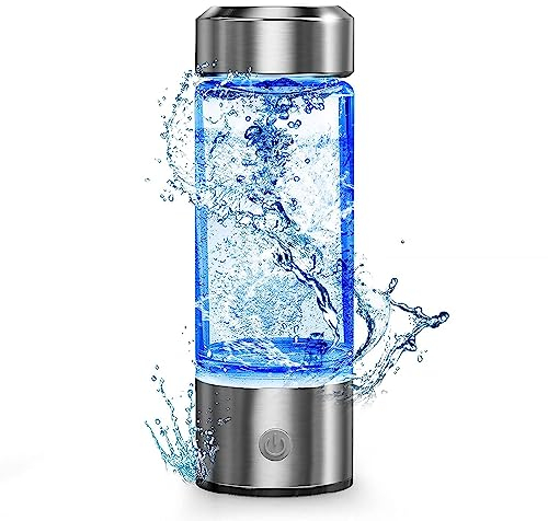DINTO Bouteille d'eau à hydrogène - Générateur d'eau portable - Bouteille d'hydrogène pour une eau potable propre et saine - Machine à eau hydrogène produisant de l'eau ionisée, générateur d'eau